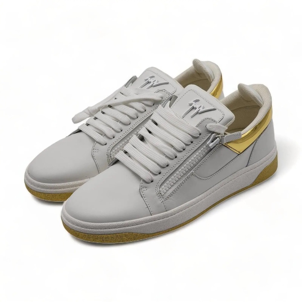 Giuseppe Zanotti White and Gold Men's Shoes